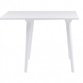 Lotta spisebord - hvid m. klap, kvadratisk (80x80+25)