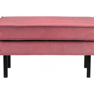 Skammel i velour 84 x 54 cm - Pink