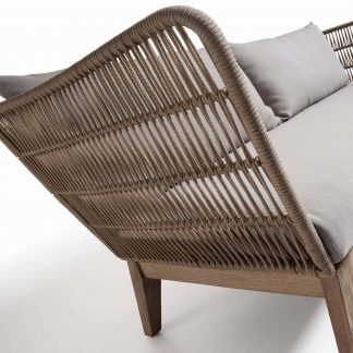 Bellano 3 pers. sofa - natur polyester/eukalyptustræ og beige stof