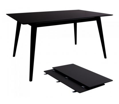 Copenhagen Spisebord med forlængerplader 150 - 230 x 95 cm - Sort