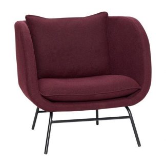 Rød loungestol grå