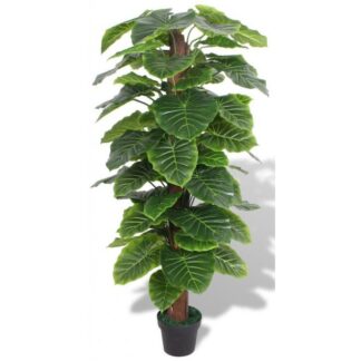 Kunstig Taro plante med potte 145 cm - Grøn