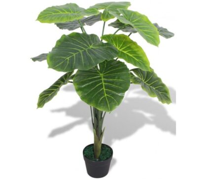 Kunstig Taro plante med potte 70 cm - Grøn