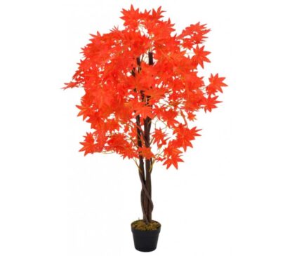 Kunstigt Løvtræ med potte 120 cm - Rød