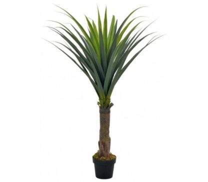 Kunstigt Yucca Palmetræ med potte 145 cm - Grøn