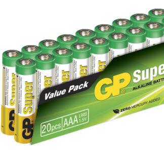 20 stk. GP AAA Super Alkaline batterier / LR03