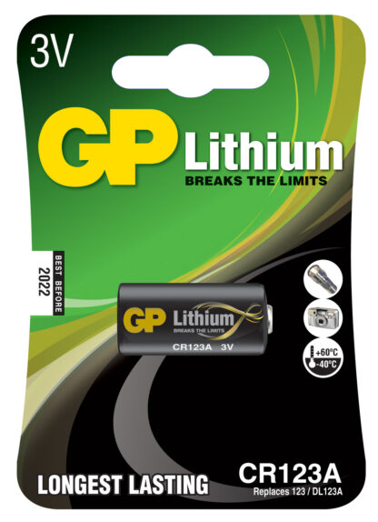 GP CR123A Foto Lithium batteri 3 Volt