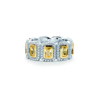 Oxford gul emerald cut eternity ring