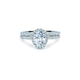 Oxford oval halo ring