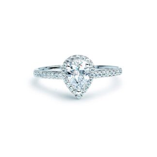 Oxford pear halo ring