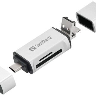 Sandberg 3-i-1 kortlæser USB-A | USB-C | Micro-USB