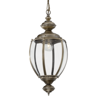 NORMA Loftlampe i glas og metal Ø25 cm 1 x E27 - Antik messing