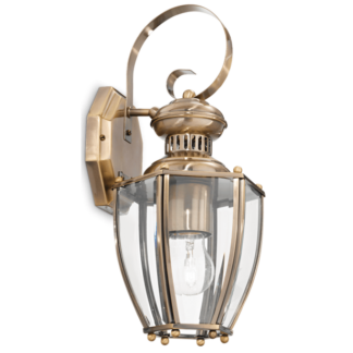NORMA Væglampe i metal og glas H28 cm 1 x E27 - Antik messing
