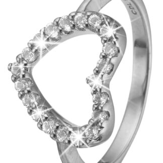 CHRISTINA sølv ring Topaz Heart - 3.21A Størrelse 51