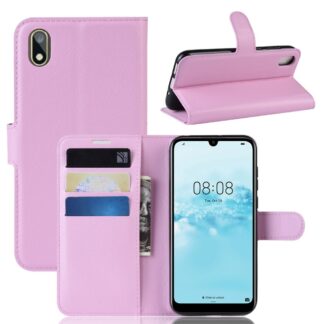 Huawei Y5 (2019) - Læder cover / pung - Pink