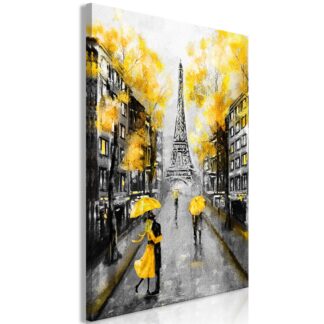 Billede - Autumn in Paris (1 Part) Vertical - sort og hvid / 80x120