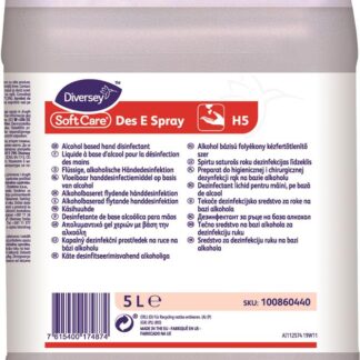 Diversey Soft Care Des E spray H5 hånddesinfektion, 5 liter