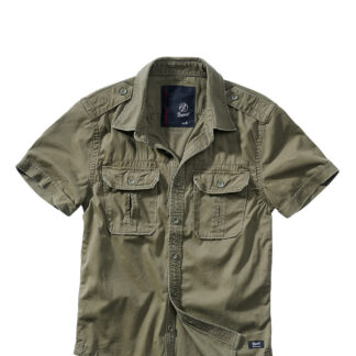 Brandit Short Sleeve Vintage Shirt (Oliven, 2XL)
