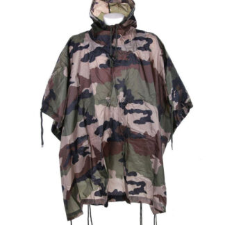 Fostex Camouflage Poncho, ripstop (Fransk CCE, One Size)