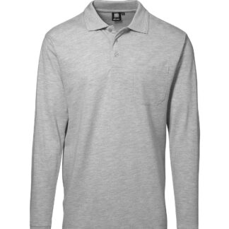 ID PRO Wear Poloshirt m. Lomme (Grå Meleret, XS)