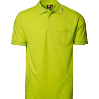 ID PRO Wear Poloshirt m. Lomme til Herre (Lime, L)