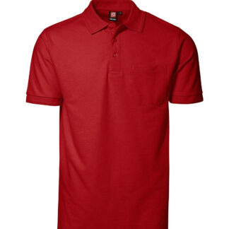 ID PRO Wear Poloshirt m. Lomme til Herre (Rød, XS)