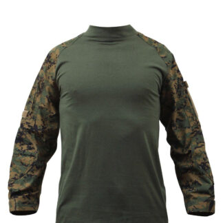 Rothco Langærmet T-Shirt - Kampskjorte (Digital Woodland, M)