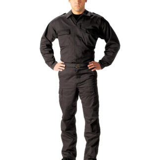 Rothco Taktisk BDU Skjorte (Sort, XL)