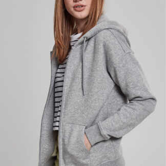 Urban Classics Ladies Classic Zip Hoody (Grå, 2XL)