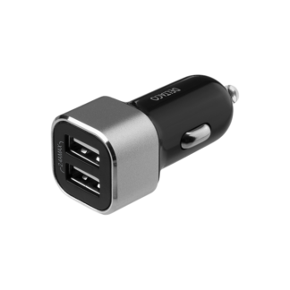 2-port 17W USB Billader, 12V-24V input, Smart-IQ
