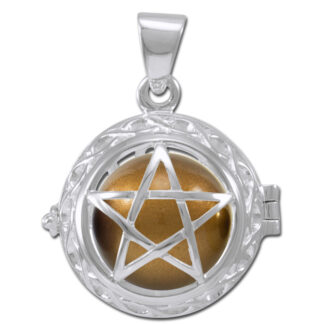 Engleklokke / Harmony ball med Pentagram - u/kæde