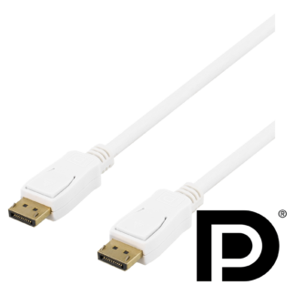 DisplayPort kabel 1.2 - 4K / 30Hz - Hvid - 2 m
