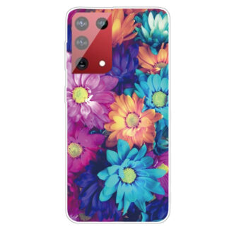 OnePlus 9 Pro - Gummi cover - Printet Design - Farverig blomst