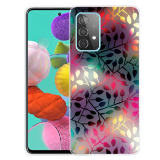 Samsung Galaxy A72 - Gummi cover - med Printet Design - Blad