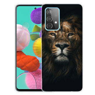 Samsung Galaxy A72 - Gummi cover - med Printet Design - Løve