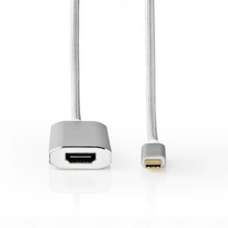 USB 3.2 - USB-C til HDMI (hun) adapter kabel - 4K / 60 Hz - Sølv - 2 m