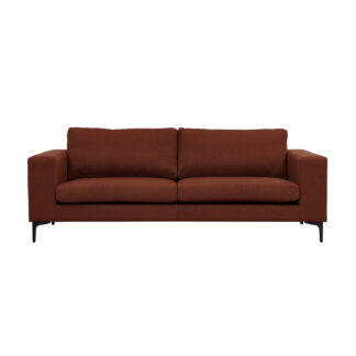 VENTURE DESIGN Bolero 3 pers. sofa - rust polyester og sort metal