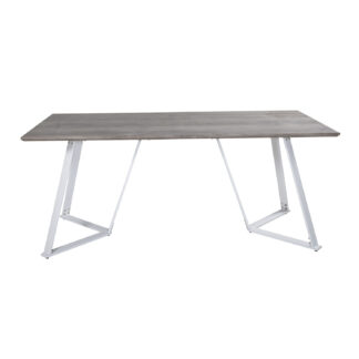 VENTURE DESIGN Marina spisebord - grå MDF og hvid metal (180x90)