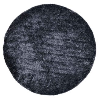 VENTURE DESIGN Mattis gulvtæppe - antracitgrå polyester (Ø200)