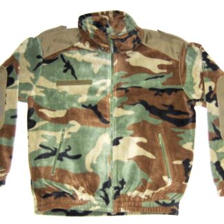 Fleece jakke, Woodland camouflage S