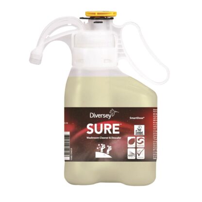 SURE Washroom Cleaner, plantebaseret sanitetsrengøringsmiddel og kalkfjerner, SmartDose, 1,4 L