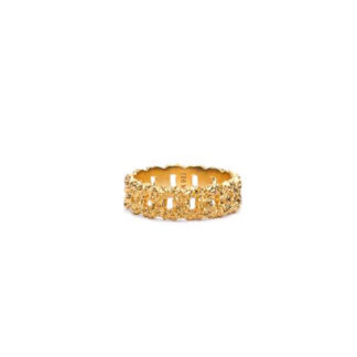 Frederik IX Crunchy Curb ring forgyldt - DMN0309GDHA Forgyldt 66