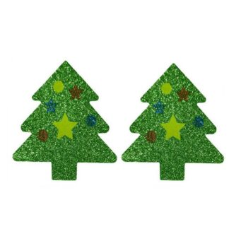 Grøn juletræ brystvorte skjuler