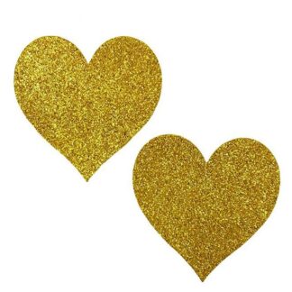 Guld glimmer hjerte pasties