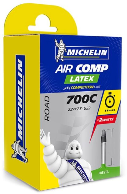 Michelin Aircomp Latex Tube 700x22/23c Presta 40mm/60mm