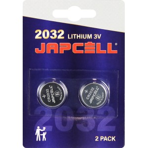 Japcell Lithium CR2032 3V Batterier - 2 stk. - Batteri