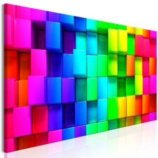 Lærredstryk Colourful Cubes (1 del)