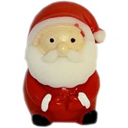 Jule Minifigur 3 Cm - Siddende Julemand - Dekoration