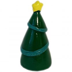 Jule Minifigur 4 Cm - Juletræ Med Gul Stjerne - Dekoration