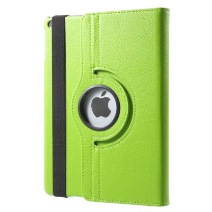 iPad Air 2 - 360 gr Roterende Læder Flip Cover - Grøn
